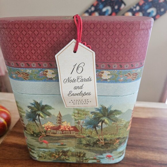 punch studio chinoiserie box with note cards and envelopes beautiful - Picture 1 of 7